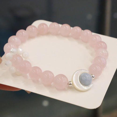 925 Silver Amethyst Aquamarine Cat's Eye Healing Bracelet 925 Silver Amethyst Aquamarine Cat's Eye Healing Bracelet