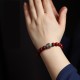 925 Silver Buddha Cinnabar Om Mani Padme Hum Bracelet
