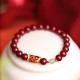 Natural Cinnabar Lucky Koi Fish Jade Blessing Bracelet