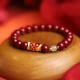 Natural Cinnabar Lucky Koi Fish Jade Blessing Bracelet
