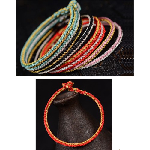 Two-Color Rope Eight Thread Peace Knot Bracelet Two-Color Rope Eight Thread Peace Knot Bracelet