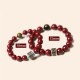 925 Silver Buddha Cinnabar Om Mani Padme Hum Bracelet