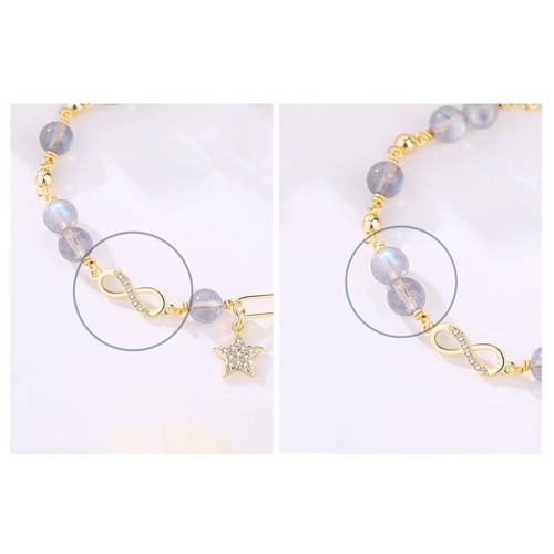 14K Gold Plated Strawberry Quartz M枚bius Loop Bracelet 14K Gold Plated Strawberry Quartz M枚bius Loop Bracelet