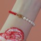 14K Gold Plated Pearl Luck Red String Bracelet 14K Gold Plated Pearl Luck Red String Bracelet