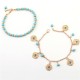 2Pcs Turquoise Stone Flower Protection Bracelet