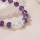 925 Silver Amethyst Lotus Spiritual Bracelet