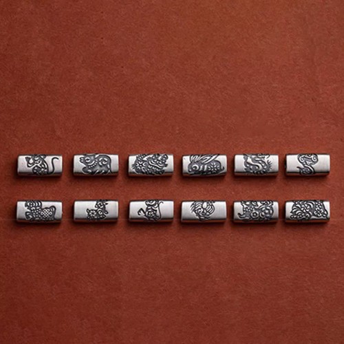 925 Silver 12 Chinese Zodiac Cinnabar String Bracelet