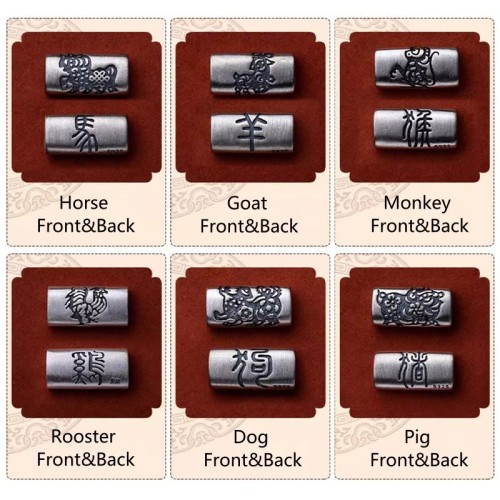 925 Silver 12 Chinese Zodiac Cinnabar String Bracelet