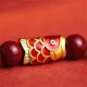 Natural Cinnabar Lucky Koi Fish Jade Blessing Bracelet