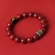 925 Silver Buddha Cinnabar Om Mani Padme Hum Bracelet