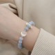 925 Silver Amethyst Aquamarine Cat's Eye Healing Bracelet 925 Silver Amethyst Aquamarine Cat's Eye Healing Bracelet