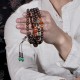 108 Mala Beads Agarwood Red Agate Peace Strength Bracelet