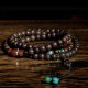 108 Mala Beads Agarwood Red Agate Peace Strength Bracelet