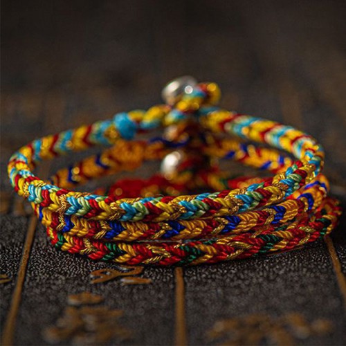"May You Be Good Fortune" Multicolored Bracelet