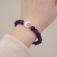 925 Silver Amethyst Aquamarine Cat's Eye Healing Bracelet 925 Silver Amethyst Aquamarine Cat's Eye Healing Bracelet