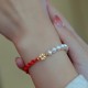 14K Gold Plated Pearl Luck Red String Bracelet 14K Gold Plated Pearl Luck Red String Bracelet