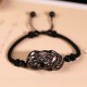 Obsidian Amethyst Citrine PiXiu Wealth Bracelet