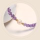 14K Gold Plated Amethyst Crystal Healing Chain Bracelet