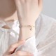 14K Gold Plated Strawberry Quartz M枚bius Loop Bracelet 14K Gold Plated Strawberry Quartz M枚bius Loop Bracelet