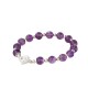 925 Silver Amethyst Lotus Spiritual Bracelet
