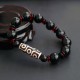 Black Onyx Nine-Eye Dzi Bead Wealth Bracelet