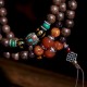 108 Mala Beads Agarwood Red Agate Peace Strength Bracelet