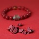 925 Silver Buddha Cinnabar Om Mani Padme Hum Bracelet