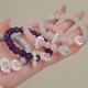 925 Silver Amethyst Aquamarine Cat's Eye Healing Bracelet 925 Silver Amethyst Aquamarine Cat's Eye Healing Bracelet