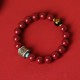 925 Silver Buddha Cinnabar Om Mani Padme Hum Bracelet