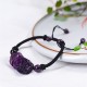 Obsidian Amethyst Citrine PiXiu Wealth Bracelet