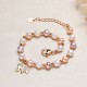 18K Gold Plated Pearl Elephant Zircon Charm Sincerity Bracelet 18K Gold Plated Pearl Elephant Zircon Charm Sincerity Bracelet