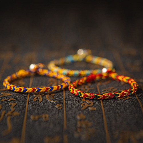 "May You Be Good Fortune" Multicolored Bracelet
