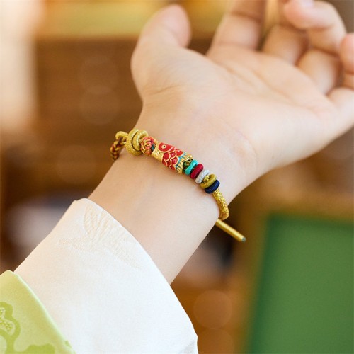 Year of the Dragon Koi Fish Mahjong Luck Bracelet Year of the Dragon Koi Fish Mahjong Luck Bracelet