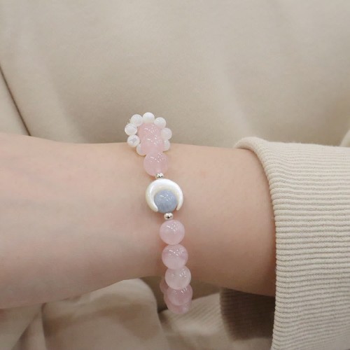 925 Silver Amethyst Aquamarine Cat's Eye Healing Bracelet 925 Silver Amethyst Aquamarine Cat's Eye Healing Bracelet