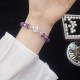 925 Silver Amethyst Lotus Spiritual Bracelet
