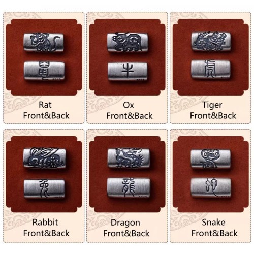 925 Silver 12 Chinese Zodiac Cinnabar String Bracelet