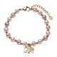 18K Gold Plated Pearl Elephant Zircon Charm Sincerity Bracelet 18K Gold Plated Pearl Elephant Zircon Charm Sincerity Bracelet