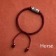 925 Silver 12 Chinese Zodiac Cinnabar String Bracelet