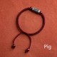925 Silver 12 Chinese Zodiac Cinnabar String Bracelet