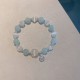 925 Silver Cat's Eye Aquamarine Support Bracelet