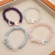 925 Silver Amethyst Aquamarine Cat's Eye Healing Bracelet 925 Silver Amethyst Aquamarine Cat's Eye Healing Bracelet