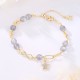 14K Gold Plated Strawberry Quartz M枚bius Loop Bracelet 14K Gold Plated Strawberry Quartz M枚bius Loop Bracelet