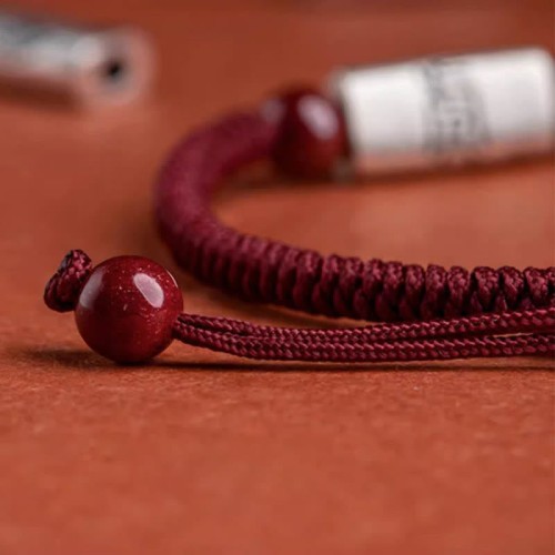 925 Silver 12 Chinese Zodiac Cinnabar String Bracelet