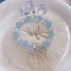 925 Silver Cat's Eye Aquamarine Support Bracelet