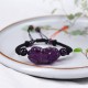 Obsidian Amethyst Citrine PiXiu Wealth Bracelet