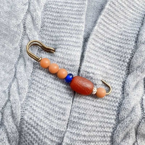 Bodhi Seed Agate Calm Harmony Brooch