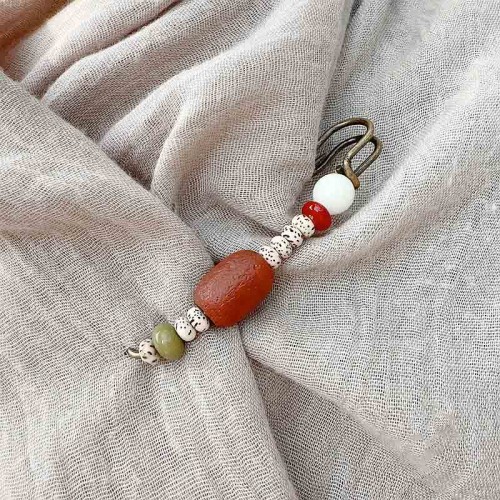 Bodhi Seed Agate Calm Harmony Brooch