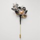 Handmade Velvet Mulberry Silk Flowers & Leaves Brooch Handmade Velvet Mulberry Silk Flowers & Leaves Brooch