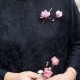 Handmade Yangzhou Velvet Mulberry Silk Purple Magnolia Brooch & Hairpin