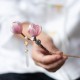 Handmade Yangzhou Velvet Mulberry Silk Purple Magnolia Brooch & Hairpin